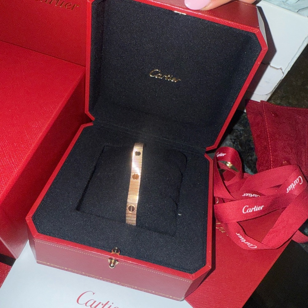 Cartier Rose Gold Ribbed Ring